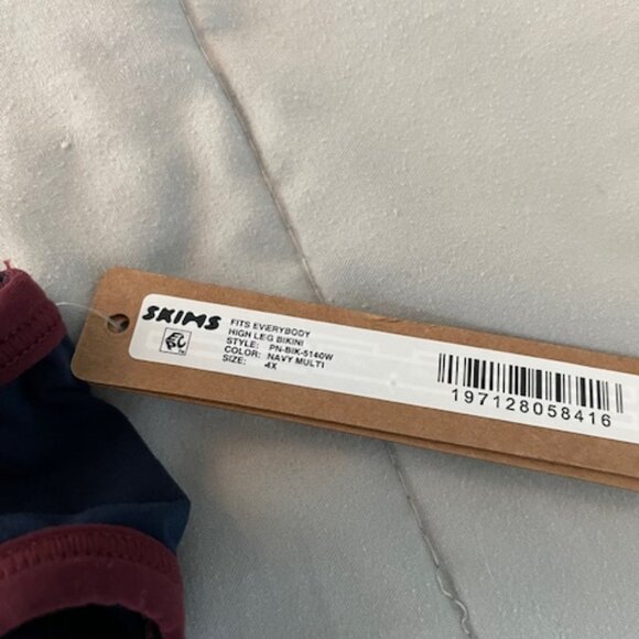 NWT SKIMS Everybody High Rise Bikini Navy Size 4x Make Your Own Bundle  $20 NEW - Picture 6 of 15